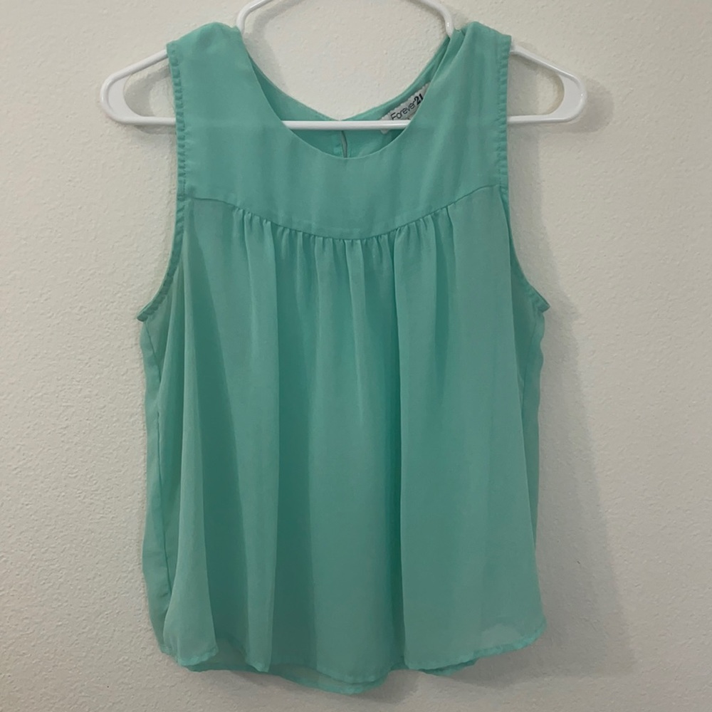 Forever21 L Tiffany color blouse from forever21